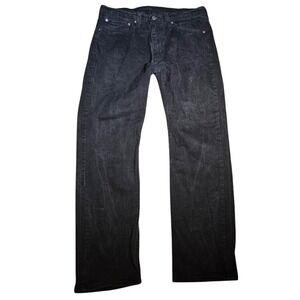 Levis 541 Athletic Taper Black Denim Jeans Mens 34x32 Actual 34x30